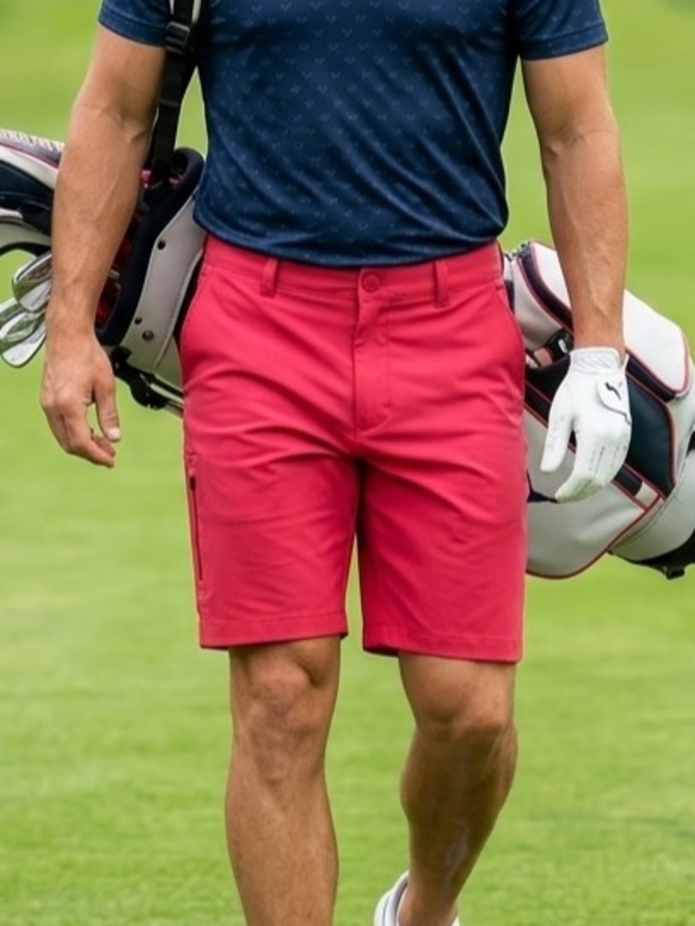 Puma Golf Volition America Performance Shorts Pink Red Size 35